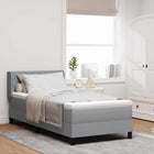Boxspringbed 200x100 cm lichtgrijs stof