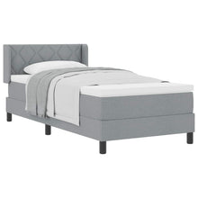 Boxspringbed met hoofdeinde Lichtgrijs 200 x 100 cm Stof