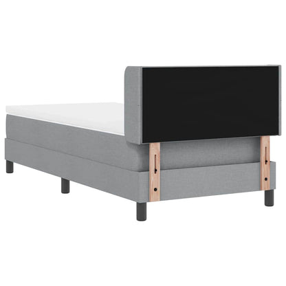 Boxspringbed met hoofdeinde Lichtgrijs 200 x 100 cm Stof
