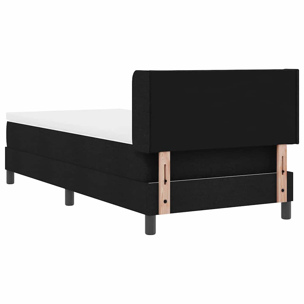 Boxspring bed met kussen met hoofdeinde Zwart 100 x 200 cm Bez polling