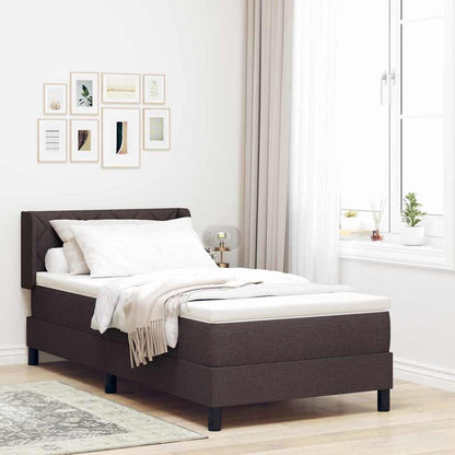 Boxspring bed Donkerbruin 100 x 200 cm Stof en Foam