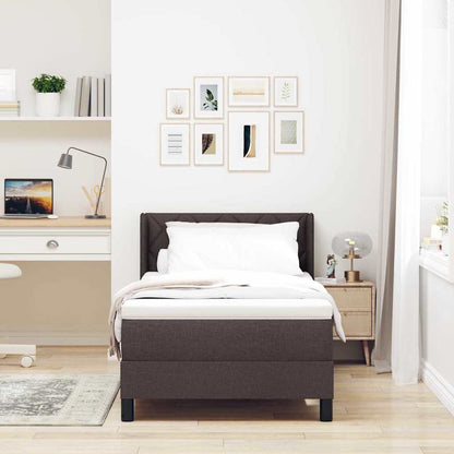Boxspring bed Donkerbruin 100 x 200 cm Stof en Foam