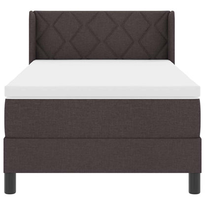 Boxspring bed Donkerbruin 100 x 200 cm Stof en Foam