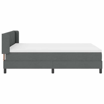 Boxspringbed met hoofdeinde Donkergrijs 190 x 140 cm Stof