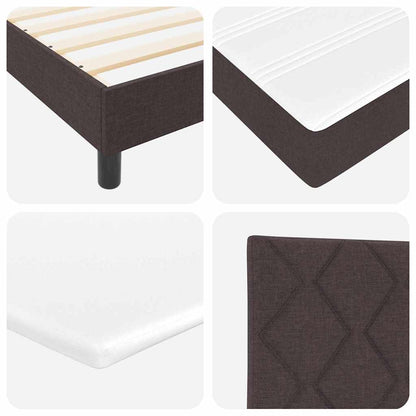 Boxspringbed met hoofdeinde Donkerbruin 190 x 140 cm Stof