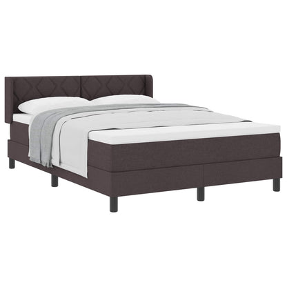Boxspringbed met hoofdeinde Donkerbruin 190 x 140 cm Stof