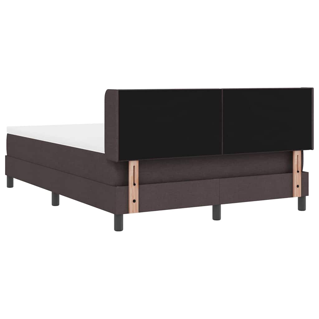 Boxspringbed met hoofdeinde Donkerbruin 190 x 140 cm Stof