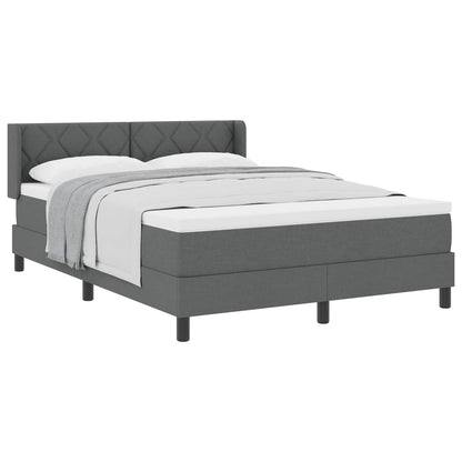 Boxspringbed met hoofdeinde Donkergrijs 200 x 140 cm Stof