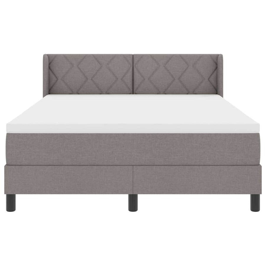 Boxspringbed met kussen met hoofdeinde Taupe 200 x 140 cm Stof