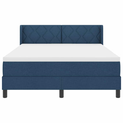 Boxspringbed met hoofdeinde Blauw 200 x 140 cm Stof
