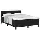 Boxspringbed met hoofdeinde Zwart 200 x 160 cm Stof