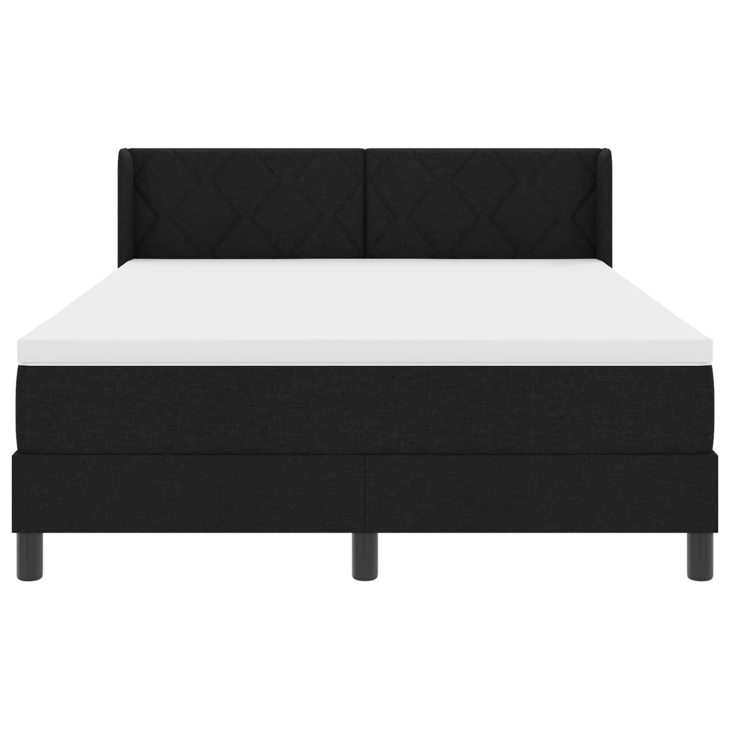 Boxspringbed met hoofdeinde Zwart 200 x 160 cm Stof
