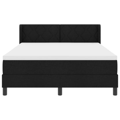 Boxspringbed met hoofdeinde Zwart 200 x 160 cm Stof