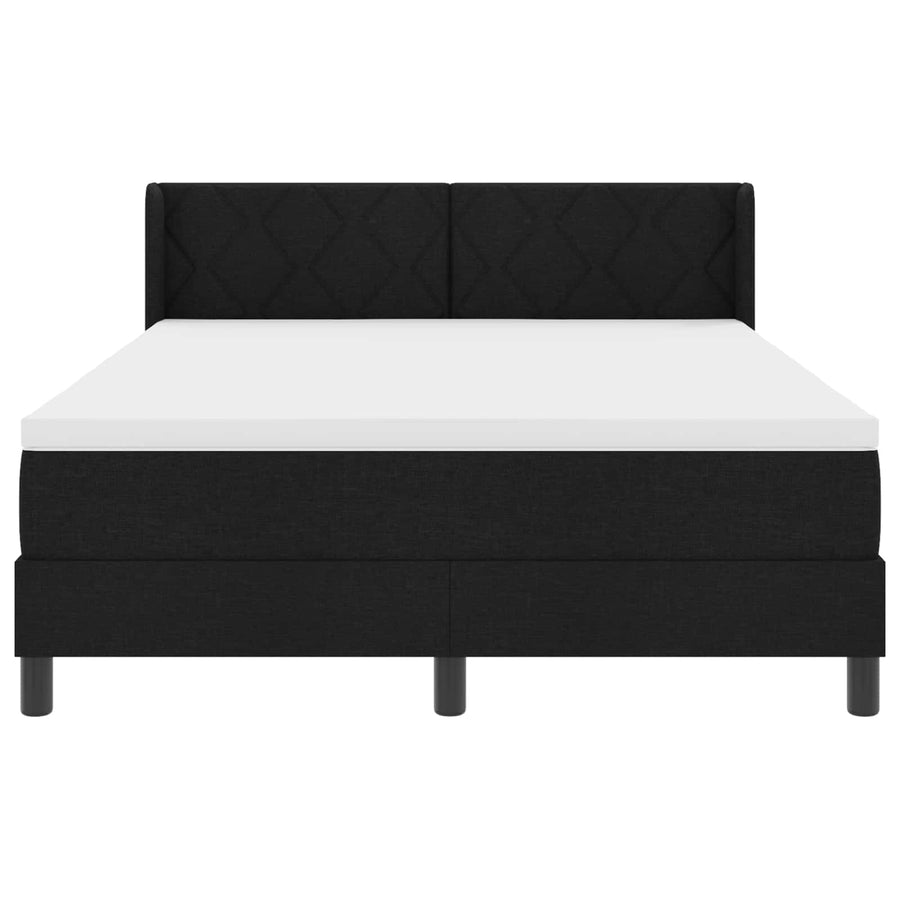 Boxspringbed met hoofdeinde Zwart 200 x 160 cm Stof