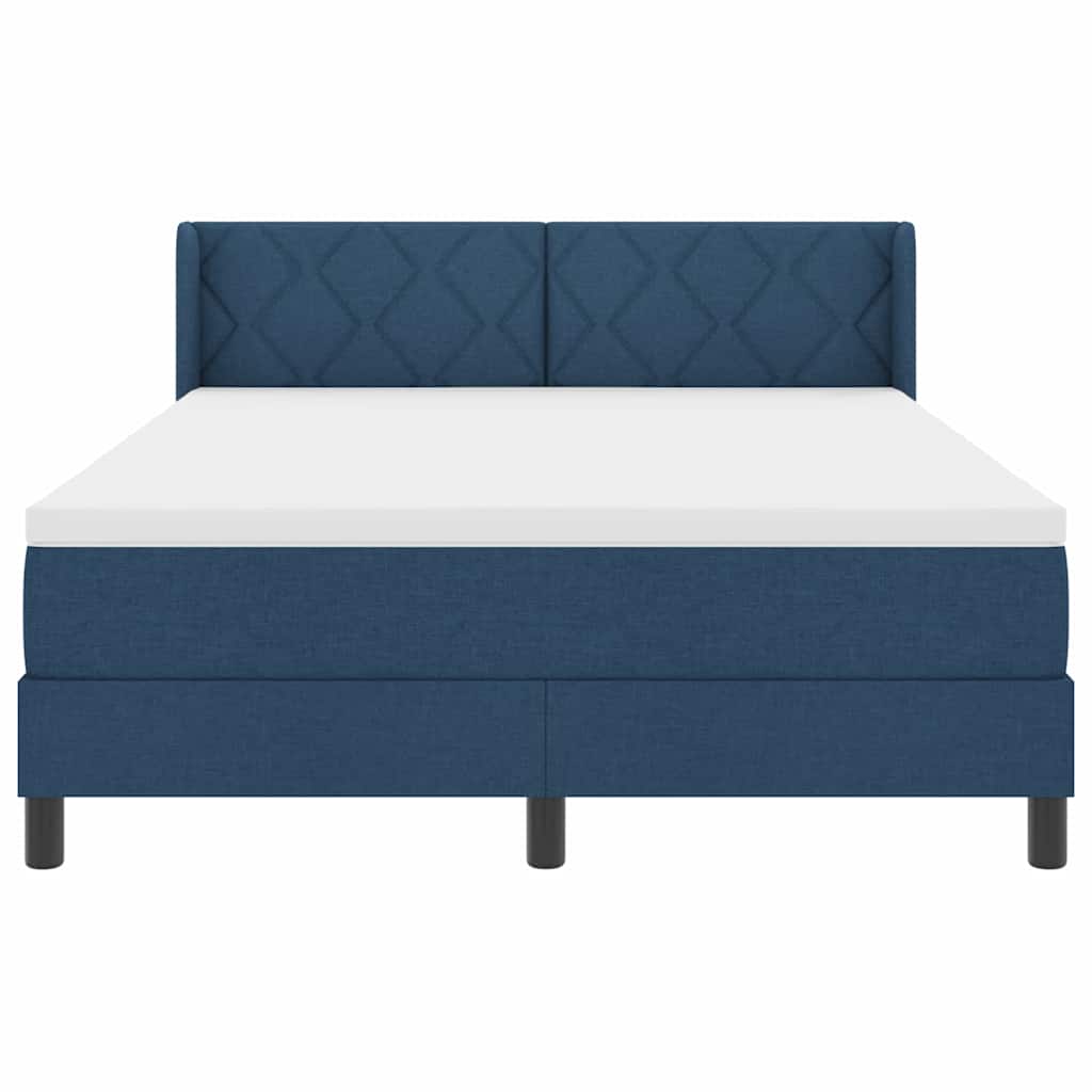 Boxspringbed met hoofdeinde Blauw 200 x 160 cm Stof