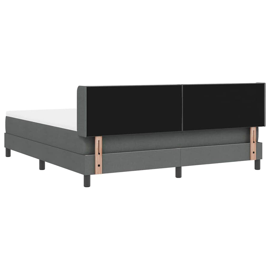 Boxspringbed met kussen Donkergrijs 200 x 180 cm Stof