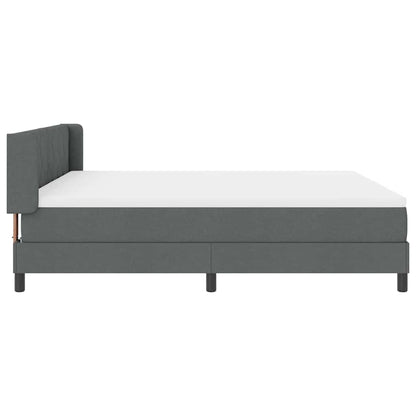 Boxspringbed met kussen Donkergrijs 200 x 180 cm Stof