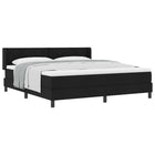 Boxspringbed 200x180 cm zwart met hoofdeinde stof