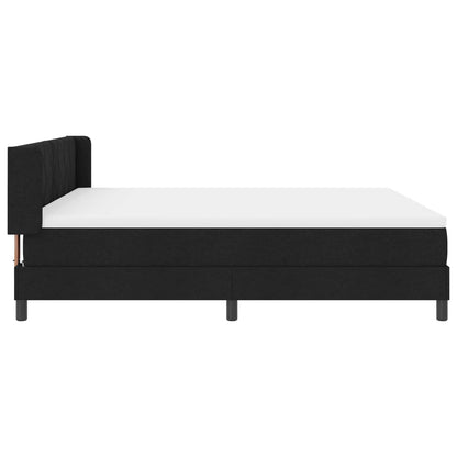 Boxspringbed met hoofdeinde Zwart 200 x 180 cm Stof