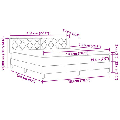 Boxspringbed met hoofdeinde Zwart 200 x 180 cm Stof