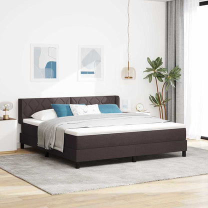Boxspringbed met hoofdeinde Donkerbruin 200 x 180 cm Stof