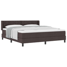 Boxspringbed met hoofdeinde Donkerbruin 200 x 180 cm Stof