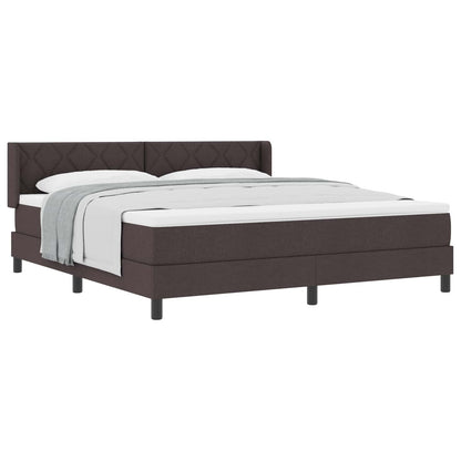 Boxspringbed met hoofdeinde Donkerbruin 200 x 180 cm Stof
