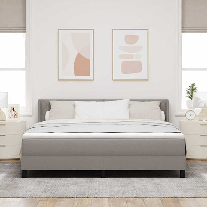 Boxspringbed met hoofdeinde Taupe 200 x 180 cm Stof