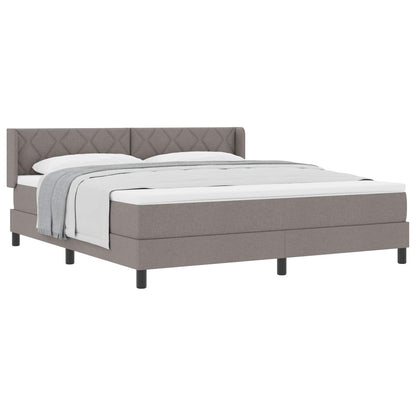 Boxspringbed met hoofdeinde Taupe 200 x 180 cm Stof