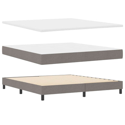 Boxspringbed met hoofdeinde Taupe 200 x 180 cm Stof