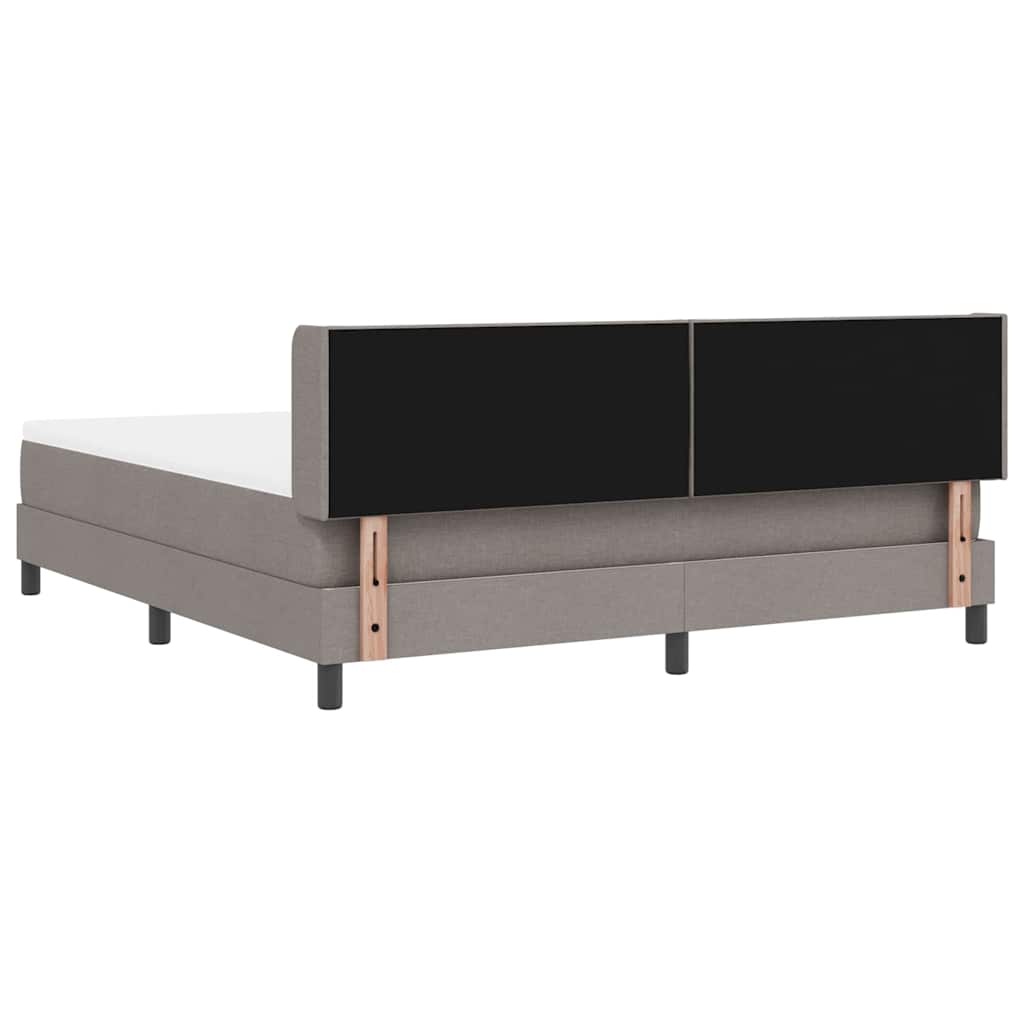 Boxspringbed met hoofdeinde Taupe 200 x 180 cm Stof