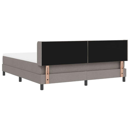 Boxspringbed met hoofdeinde Taupe 200 x 180 cm Stof