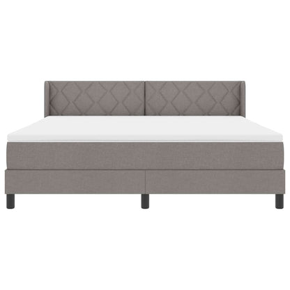 Boxspringbed met hoofdeinde Taupe 200 x 180 cm Stof