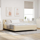 Boxspringbed 180x200 cm crème stof