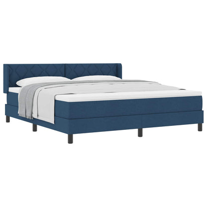 Boxspringbed met hoofdeinde Blauw 200 x 180 cm Stof