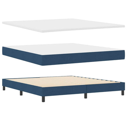 Boxspringbed met hoofdeinde Blauw 200 x 180 cm Stof