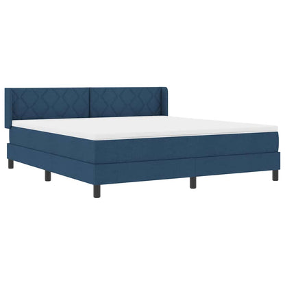 Boxspringbed met hoofdeinde Blauw 200 x 180 cm Stof