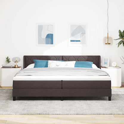 Boxspring bed Donkerbruin 200 x 200 cm Stof en Foam