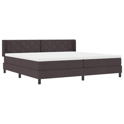 Boxspring bed Donkerbruin 200 x 200 cm Stof en Foam