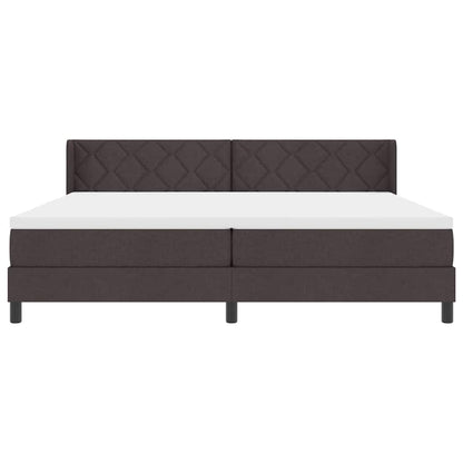 Boxspring bed Donkerbruin 200 x 200 cm Stof en Foam