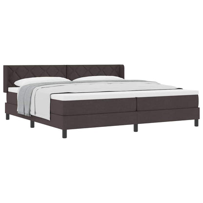 Boxspring bed Donkerbruin 200 x 200 cm Stof en Foam