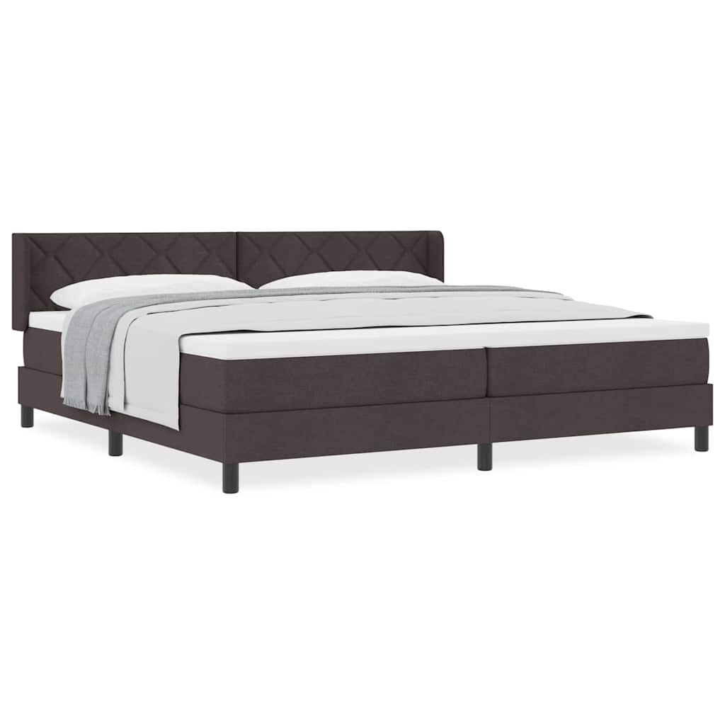 Boxspring bed Donkerbruin 200 x 200 cm Stof en Foam