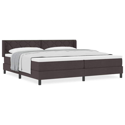 Boxspring bed Donkerbruin 200 x 200 cm Stof en Foam
