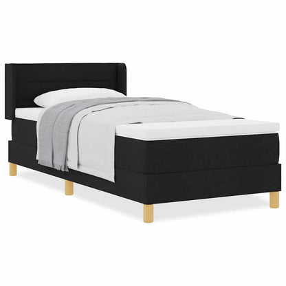 Boxspring bed met hoofdeinde Zwart 80 x 200 cm