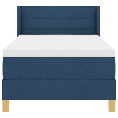 Boxspringbed met matras met hoofdeinde Blauw 200 x 90 cm Stof
