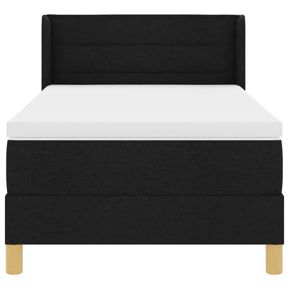 Boxspring bed Zwart en Wit en Zwart 100 x 200 cm Stof
