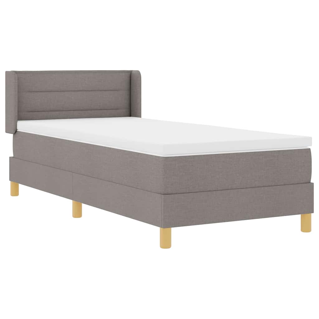 Boxspringbed met hoofdeinde Taupe 200 x 100 cm Stof