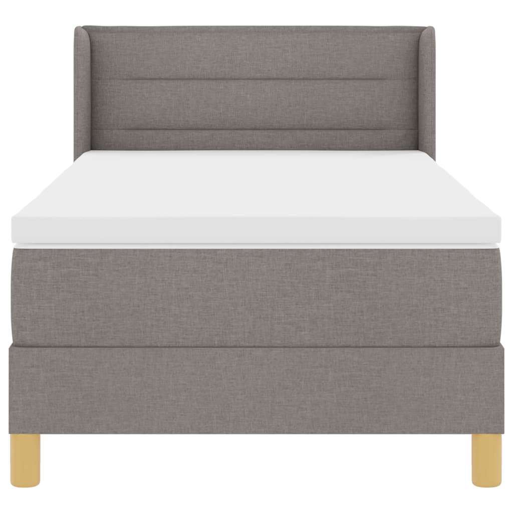 Boxspringbed met hoofdeinde Taupe 200 x 100 cm Stof