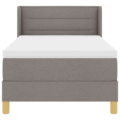Boxspringbed met hoofdeinde Taupe 200 x 100 cm Stof