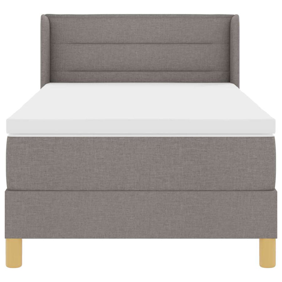 Boxspringbed met hoofdeinde Taupe 200 x 100 cm Stof